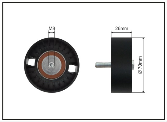 Tensioner Pulley, V-ribbed belt - 01-00 SC CAFFARO